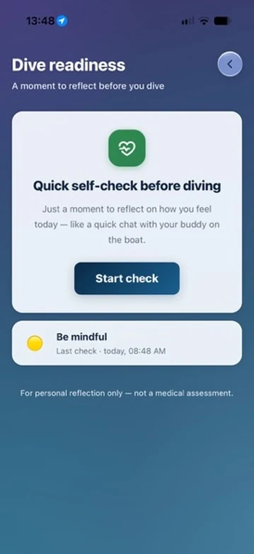 Dive readiness: el autochequeo rápido antes de bucear, con el último chequeo debajo